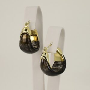 Cercei placati cu aur 14K model CJ392 - 2,5 cm