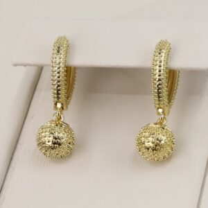 Cercei placati cu aur 14K model CJ384 - 3 cm