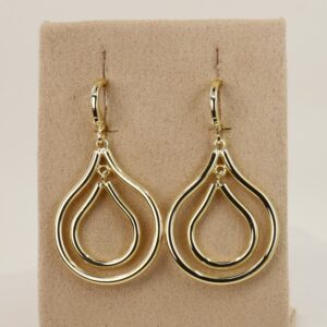 Cercei placati cu aur 14K model CJ390 - 4 cm