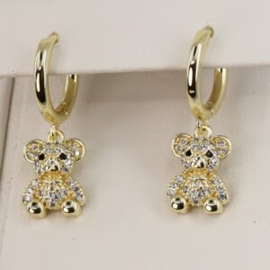 Cercei placati cu aur 14K model CJ375 - 3 cm