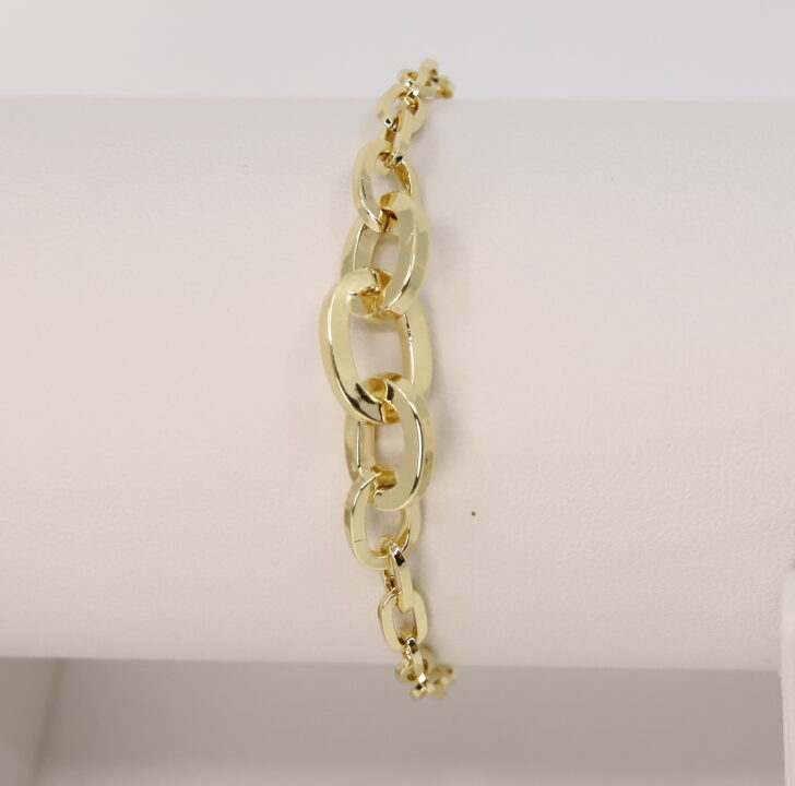 Bratara placata cu aur 14K model BF617 - 19 cm