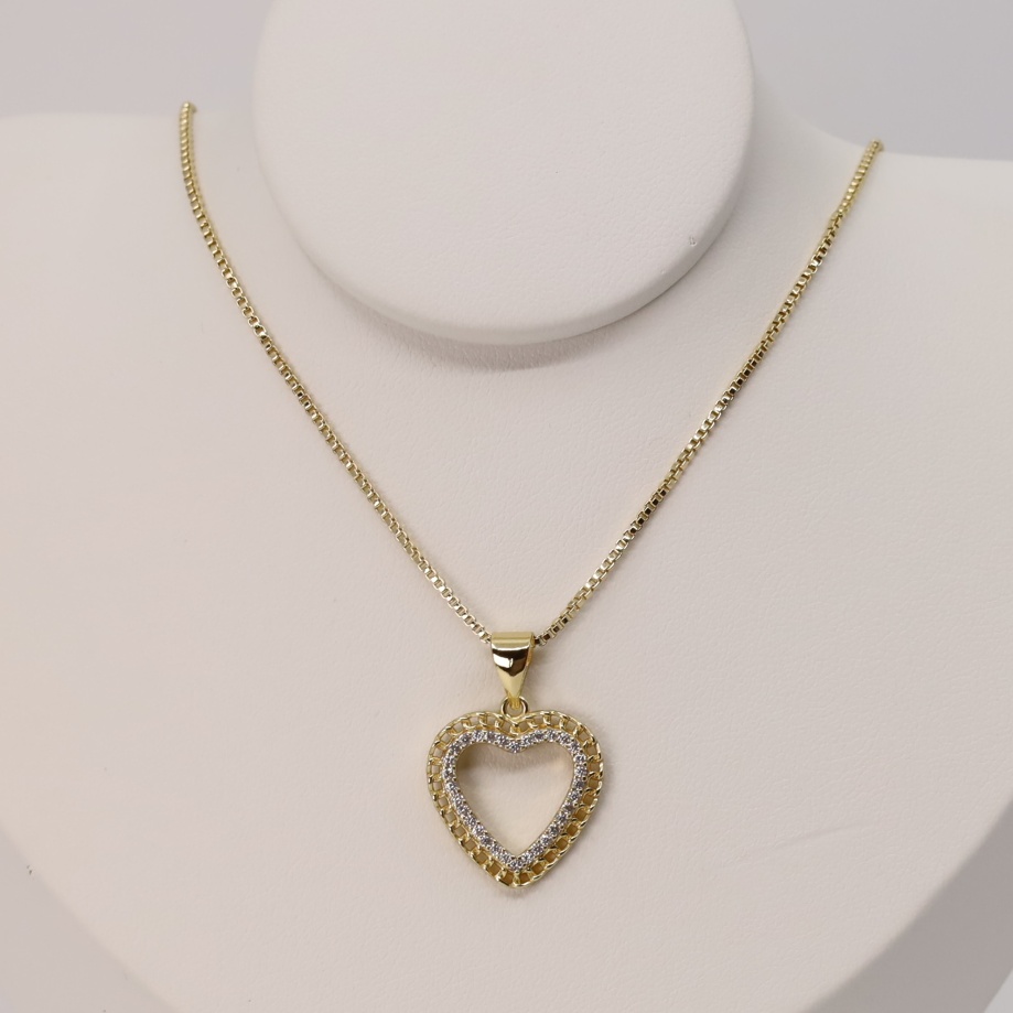 Lant cu pandativ placat cu aur 14K Model LL588 – 45 cm