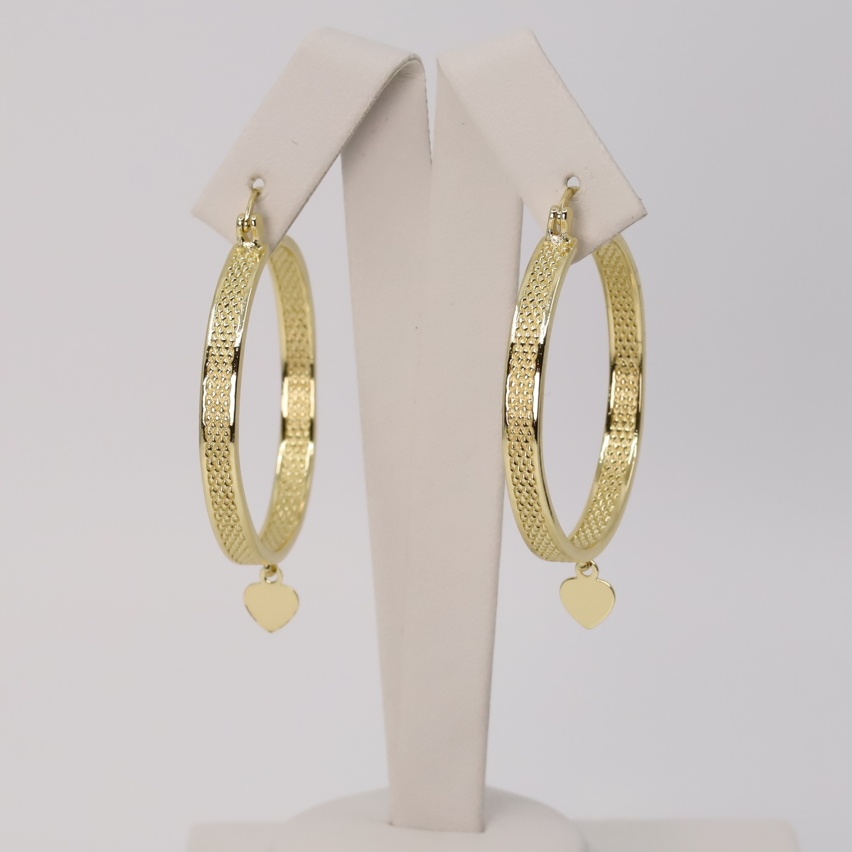 Cercei placati cu aur 14K model EEC112 - 4 cm