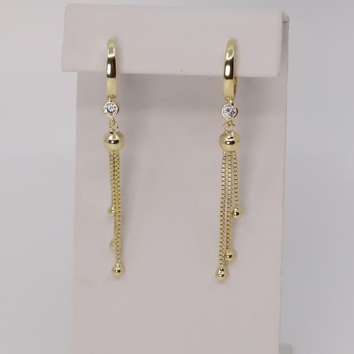 Cercei placati cu aur 14K model EEC108 - 5,5 cm