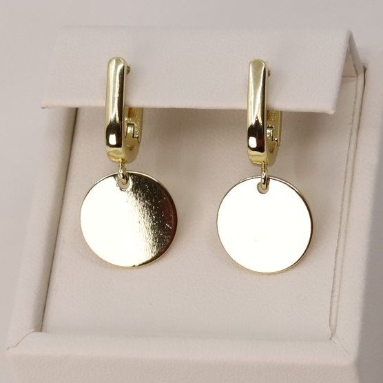 Cercei placati cu aur 14K model EEC115 - 2,5 cm