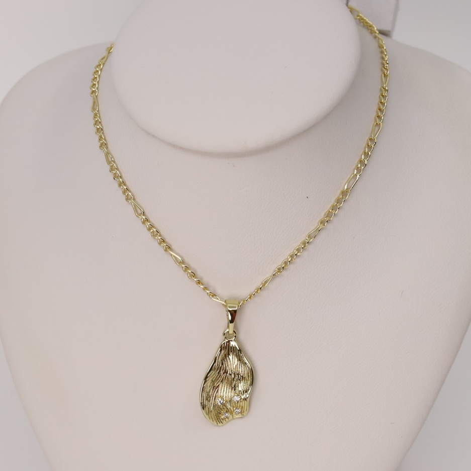 Lant cu pandativ placat cu aur 14K Model LL533 – 45 cm