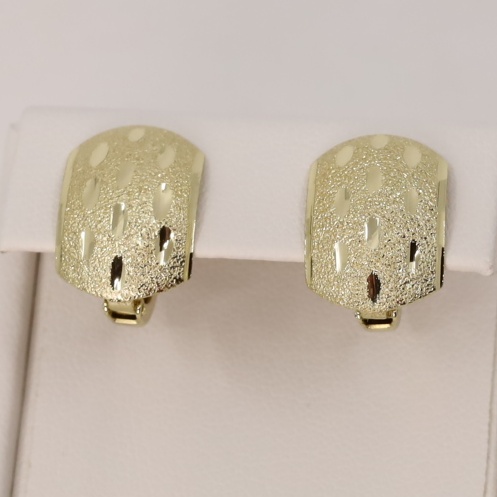 Cercei placati cu aur model CC682 - dimensiune 1,4 cm