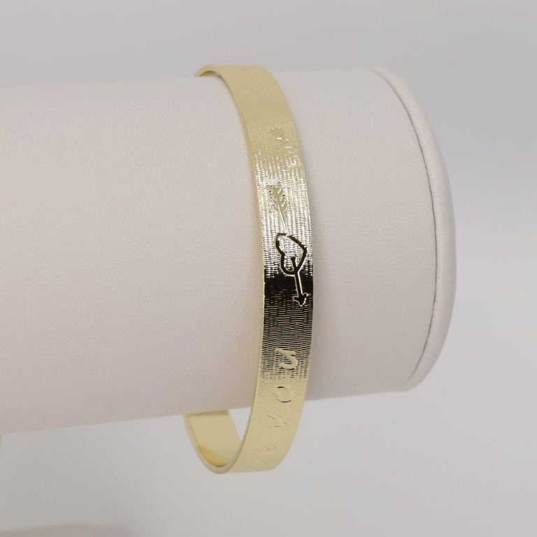 Bratara placata cu aur 14K model BF240 - diametru 7 cm