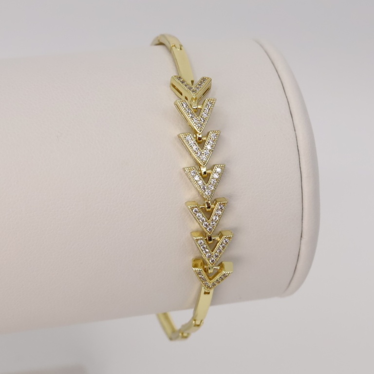 Bratara placata cu aur 14K model BF223 - dimensiune 19 cm