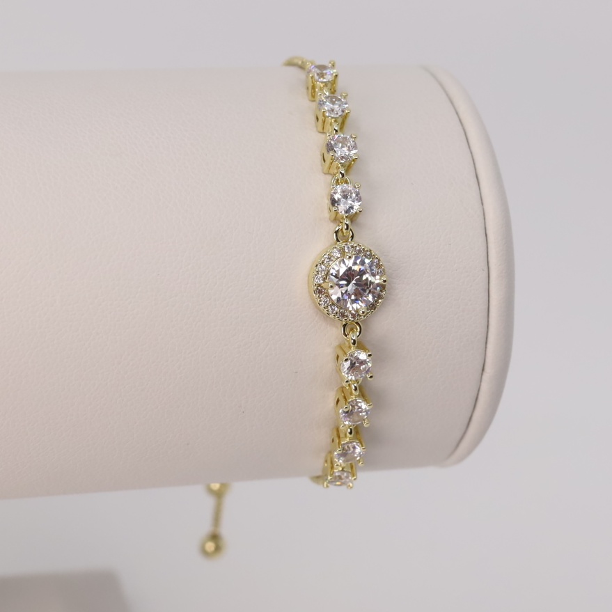 Bratara placata cu aur 14K model BF239 - diametru 7 cm