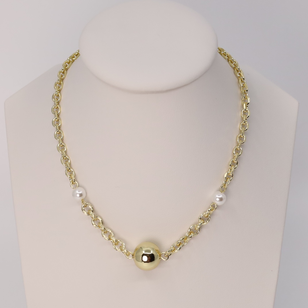 Lant colier placat cu aur 14K Model LL720 - dimensiune 45 cm