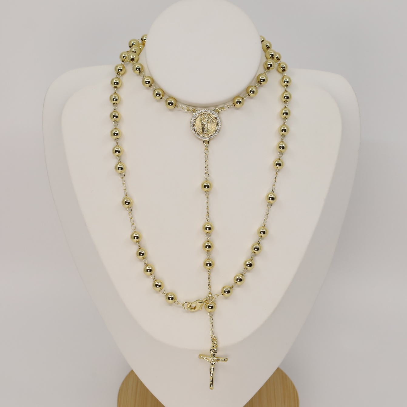 Lant rozariu placat cu aur 14K Model LL724 - dimensiune 60 cm