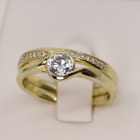 Set 2 inele placat cu aur 14K Model NX457 -  Xuping
