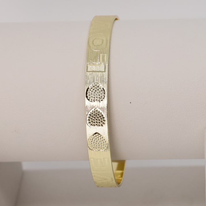 Bratara placata cu aur 14K model BF341 - diametru 7 cm