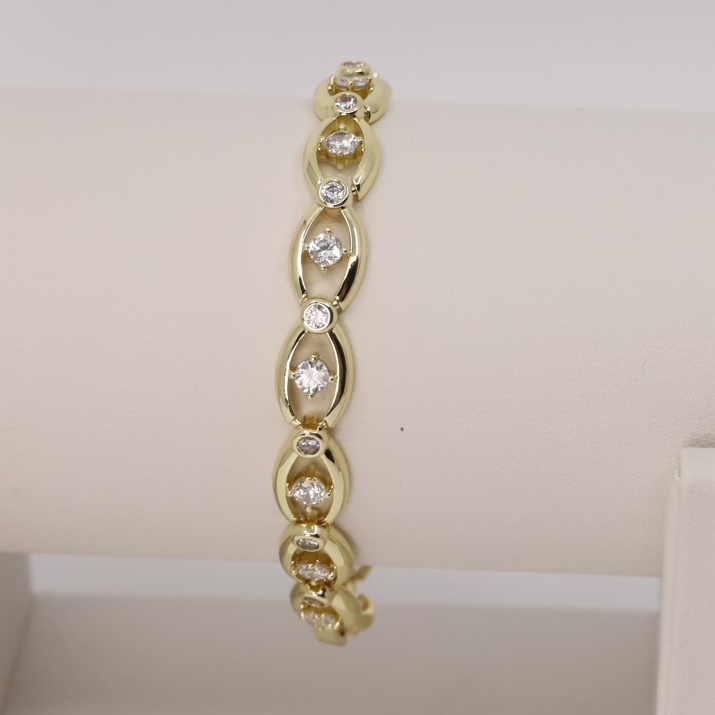 Bratara placata cu aur 14K model BF347 - dimensiune 19 cm