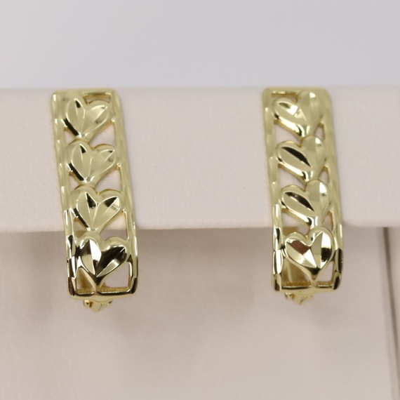 Cercei placati cu aur model CA193 - dimensiune 1,5 cm