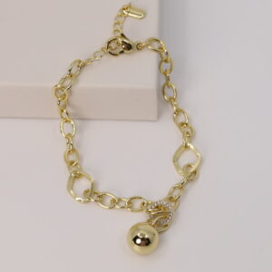 Bratara placata cu aur 14K model EBB027 - 20 cm