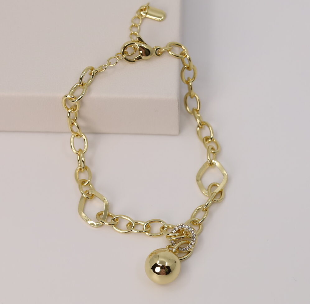 Bratara placata cu aur 14K model EBB027 - 20 cm