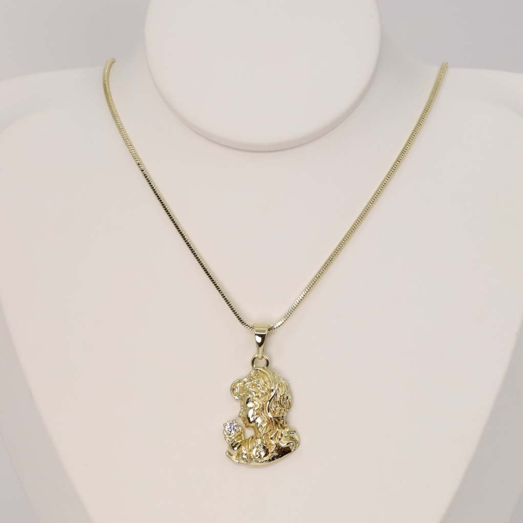 Lant cu pandativ placat cu aur 14K Model LD057 – 50 cm