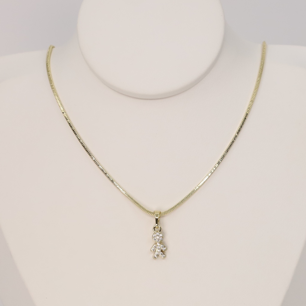 Lant cu pandativ placat cu aur 14K Model LD055 – 50 cm