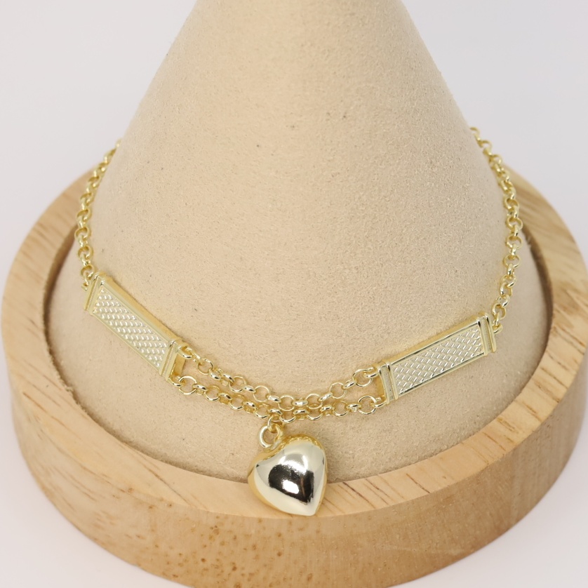 Bratara placata cu aur 14K model EBB032 - 19+5 cm