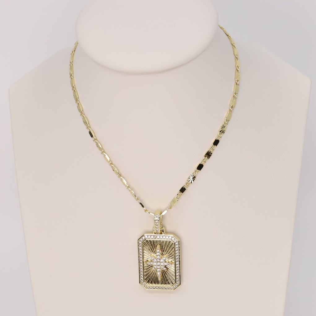 Lant cu pandativ placat cu aur 14K Model LD078 – 45 cm