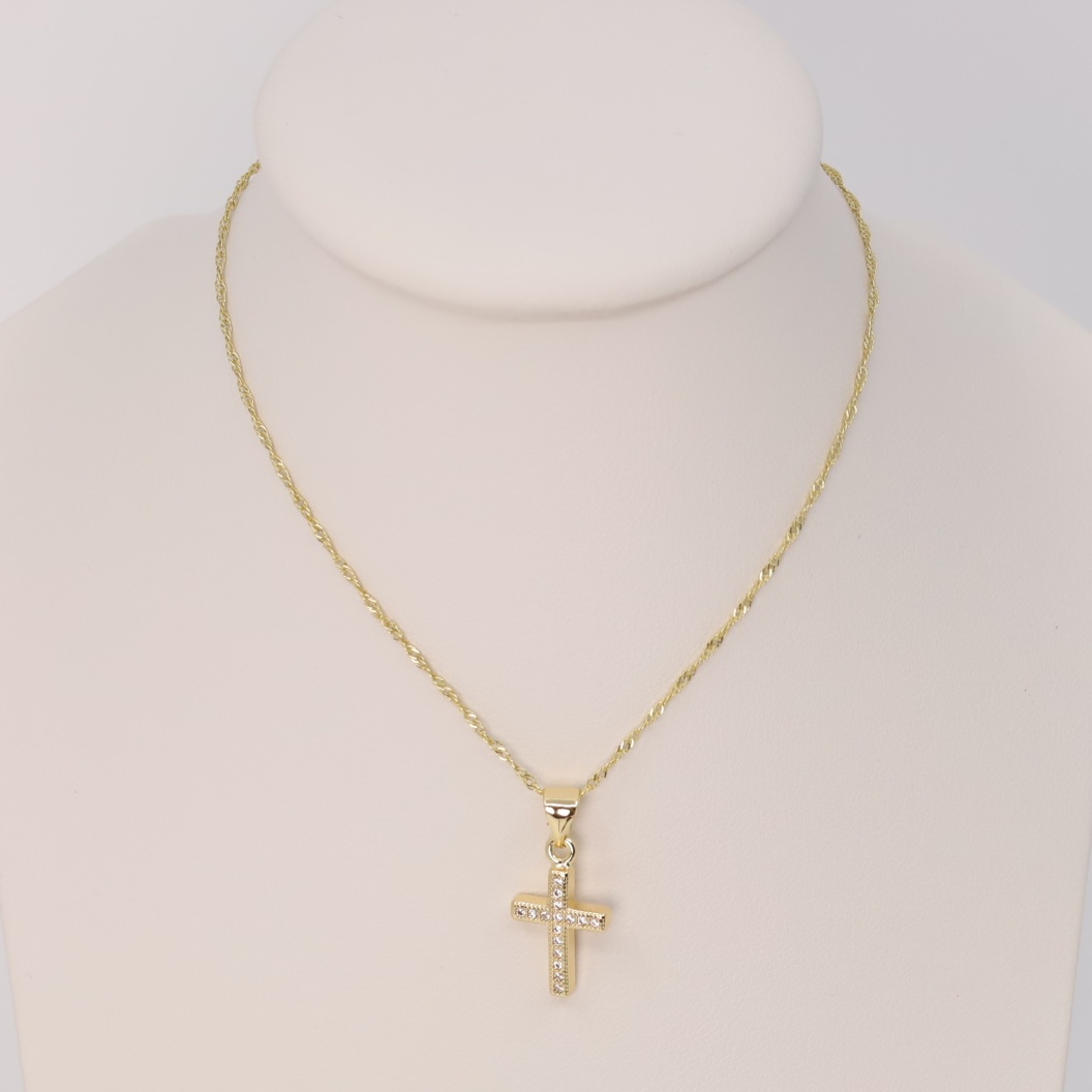 Lant cu pandativ placat cu aur 14K Model LD073 – 45 cm