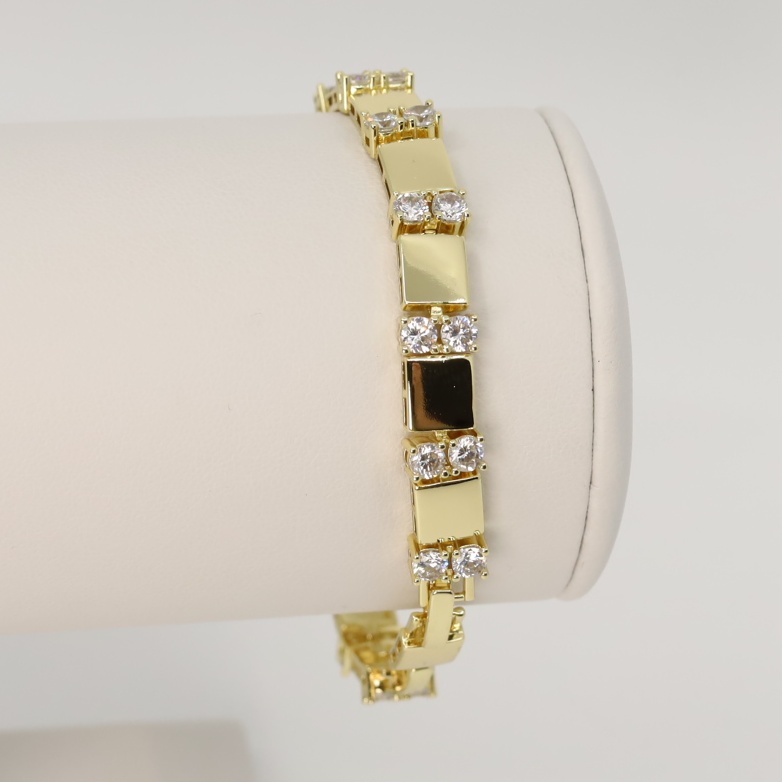 Bratara placata cu aur 14K model BF557 - 19 cm