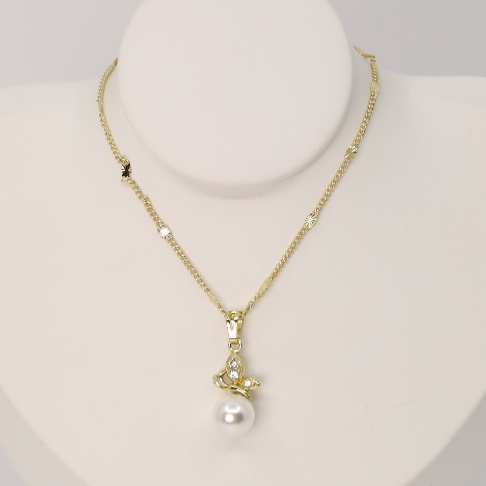 Lant cu pandativ placat cu aur 14K Model LD104 – 60 cm
