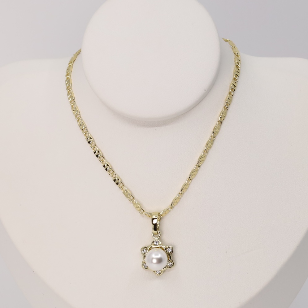 Lant cu pandativ placat cu aur 14K Model LD126 – 45 cm