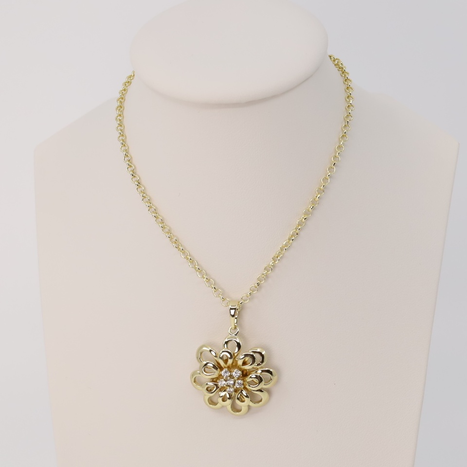 Lant cu pandativ placat cu aur 14K Model LD158 – 50 cm