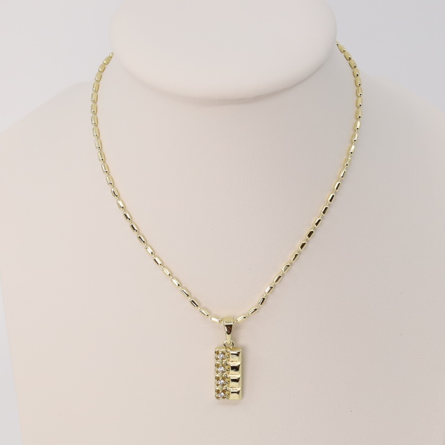 Lant cu pandativ placat cu aur 14K Model LD147 – 50 cm
