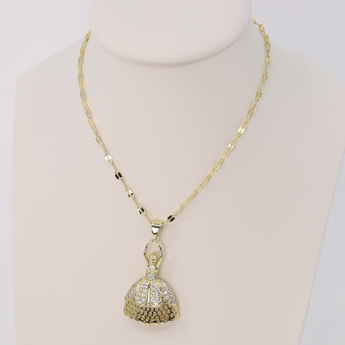 Lant cu pandativ placat cu aur 14K Model LD168 – 50 cm