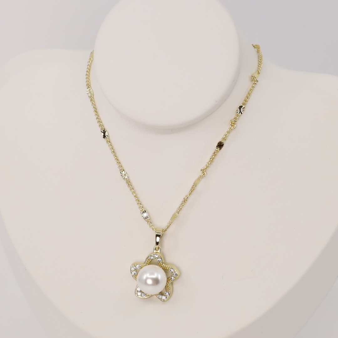Lant cu pandativ placat cu aur 14K Model LD195 – 60 cm