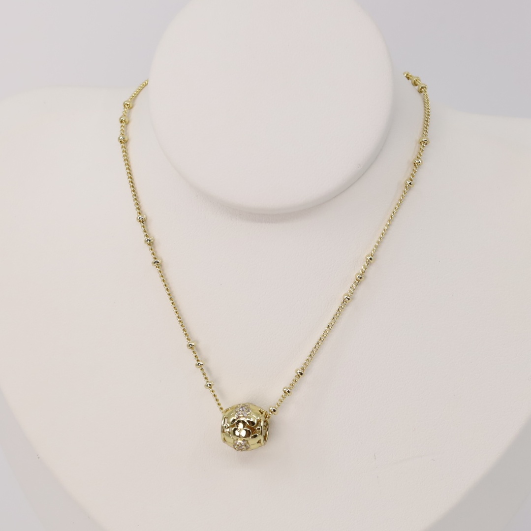 Lant cu pandativ placat cu aur 14K Model LD187 – 60 cm
