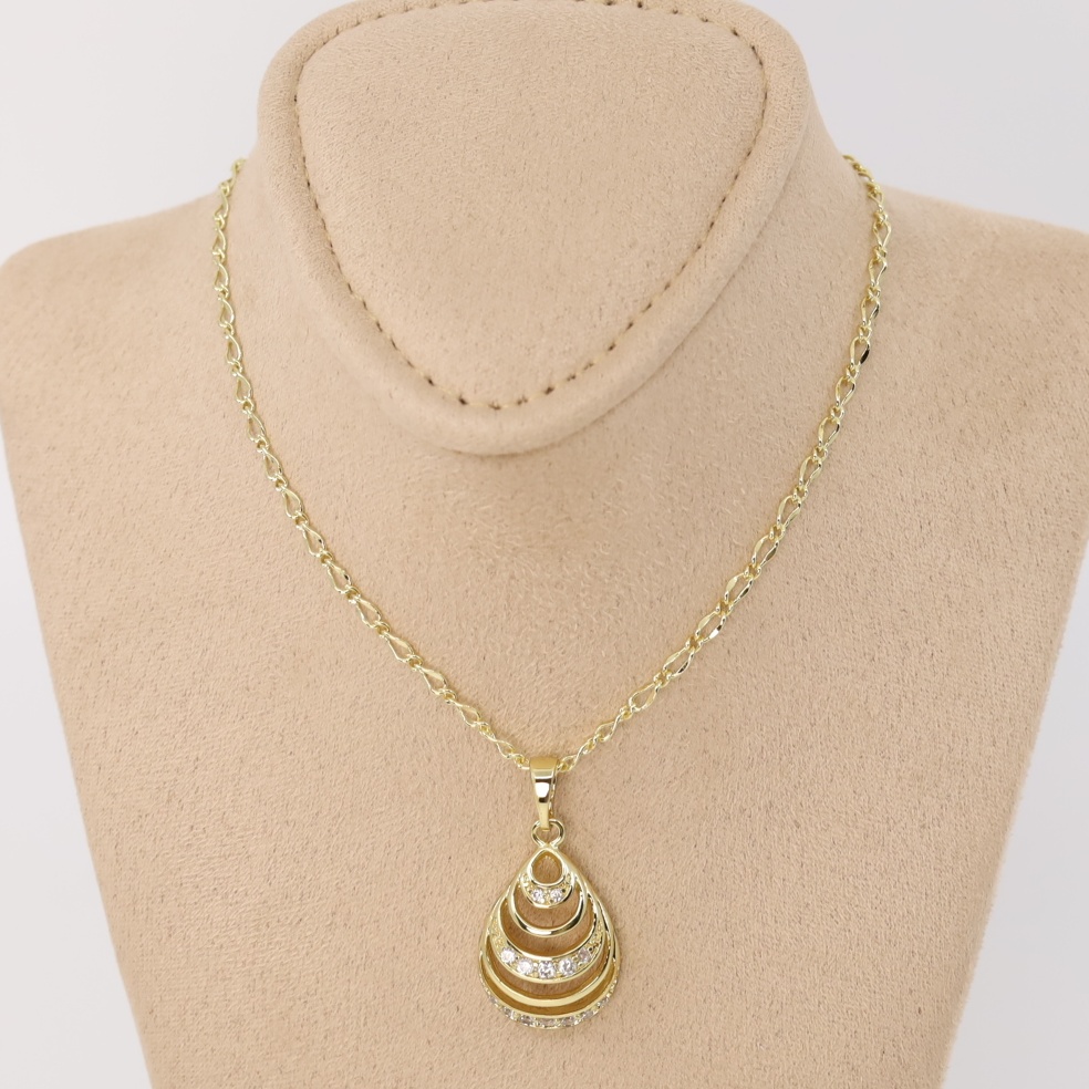 Lant cu pandativ placat cu aur 14K Model LD207 – 50 cm