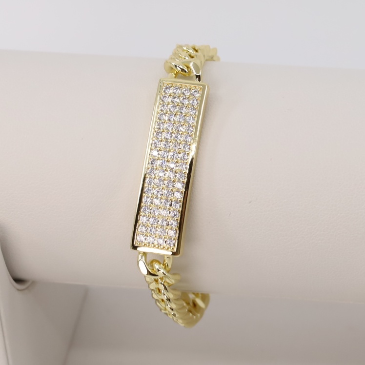 Bratara placata cu aur 14K model BF714 - 19 cm