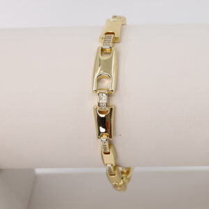 Bratara placata cu aur 14K model BF703 - 19 cm