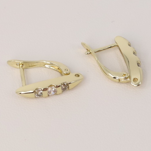 Cercei placati cu aur model CR017 - dimensiune 1,5 cm