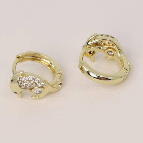 Cercei placati cu aur model CR009 - dimensiune 0,6 cm