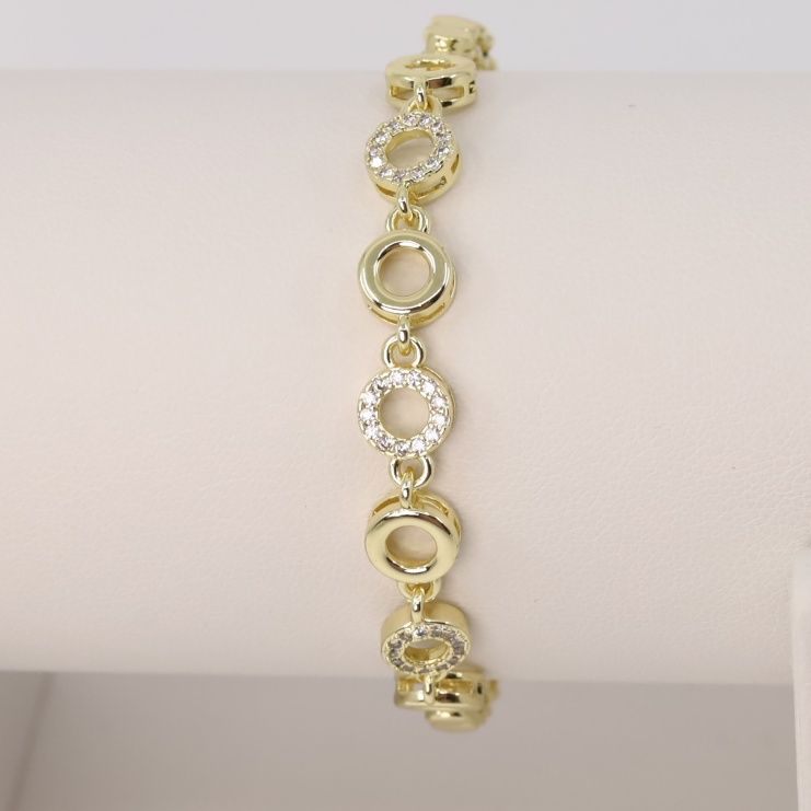 Bratara placata cu aur 14K model BF738 - 19 cm