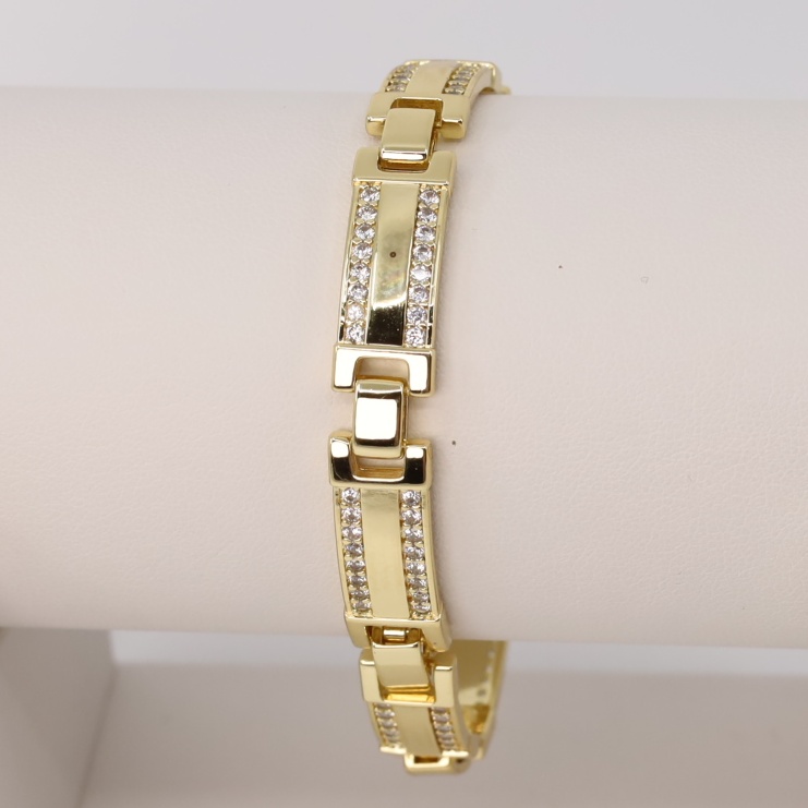 Bratara placata cu aur 14K model BF739 - 19 cm