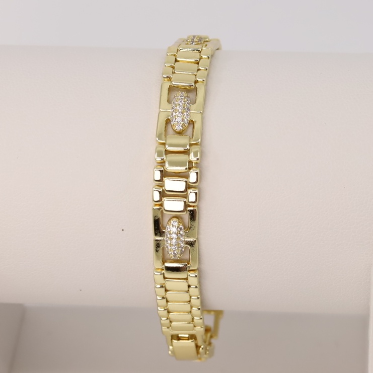 Bratara placata cu aur 14K model BF732 - 19 cm