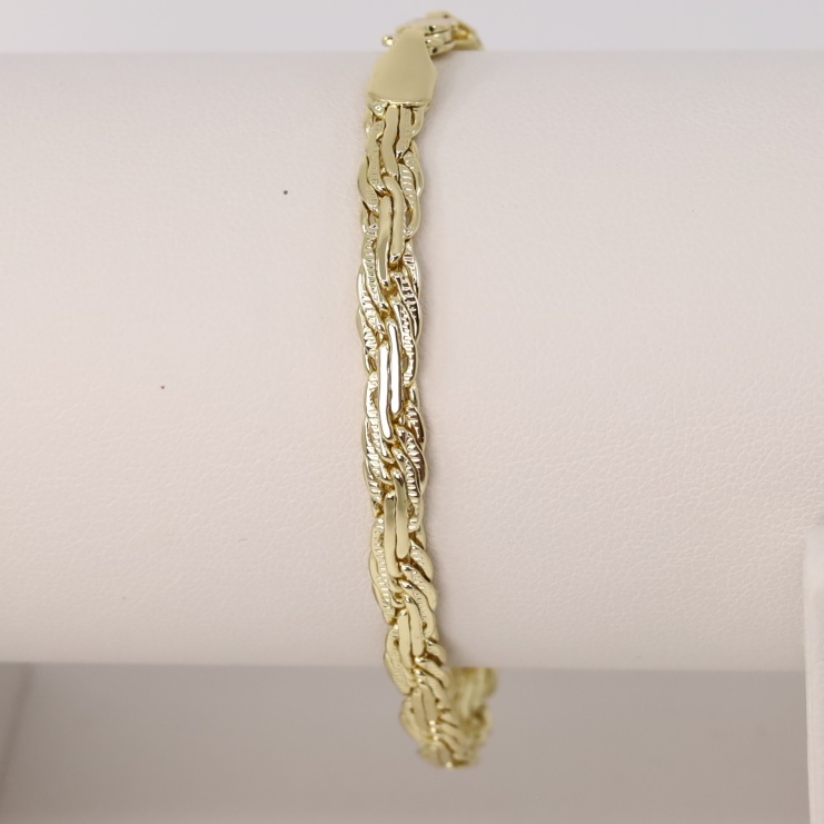 Bratara placata cu aur 14K model BF734 - 19 cm