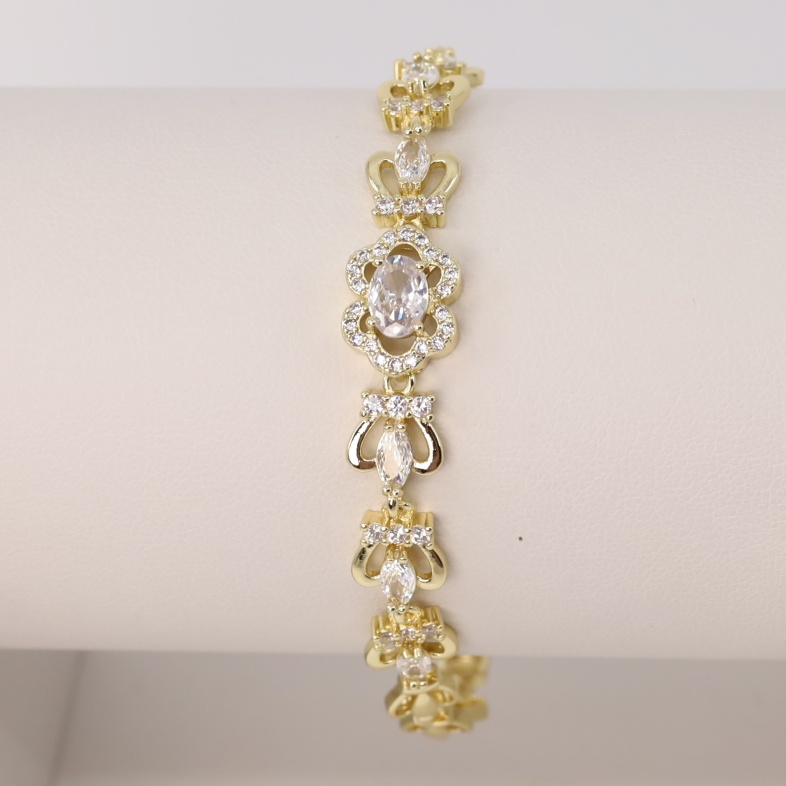 Bratara placata cu aur 14K model BF726 - 19 cm