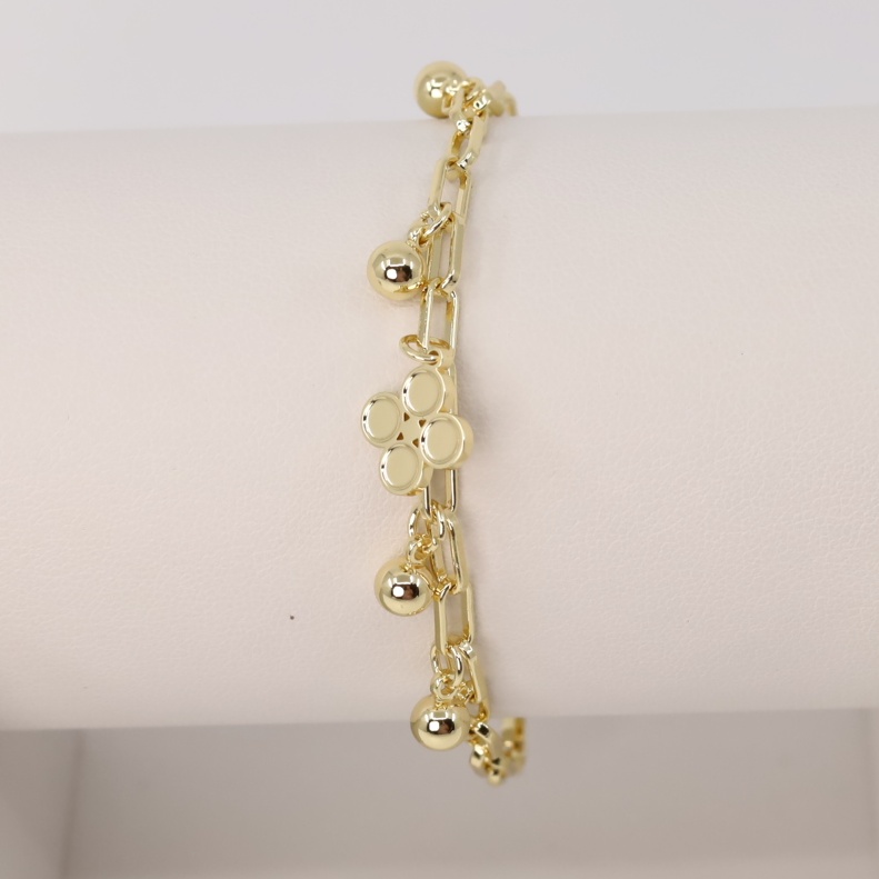 Bratara placata cu aur 14K model BF728 - 21 cm
